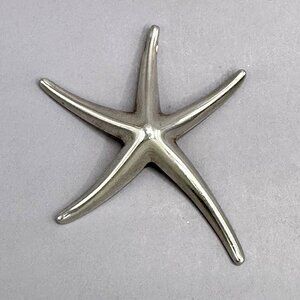 Tiffany & Co Silver Elsa Peretti Starfish Pendant Sterling Silver Signed Large